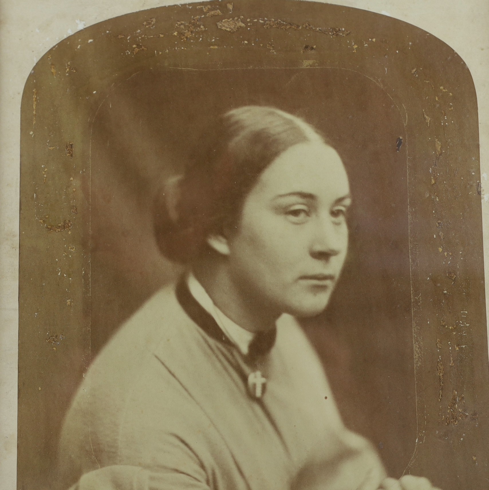 Julia Margaret Cameron (1815-1879) - Portrait of Blanche Vere Guest (1847-1919), (from 1875 The Countess of Bessborough), - an albumen print mounted on card, image 25.5 x 20.9cm